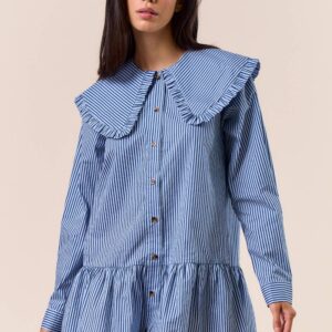 ILD6537 Long Sleeve Mini Dress with Oversized Collar