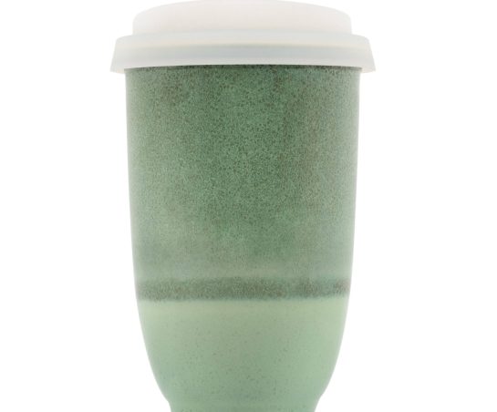 Emerald 12oz Ceramic Travel Mug – Reusable & Stylish